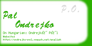 pal ondrejko business card